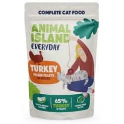 Animal Island Indyk fileciki w rosole saszetka 85g - karma mokra dla kota